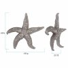 19″ Silver Pewter Textured Starfish Wall Art