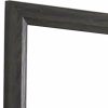 39 Inch Contemporary Wooden Frame Mirror, Gray