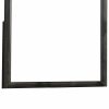 39 Inch Contemporary Wooden Frame Mirror, Gray