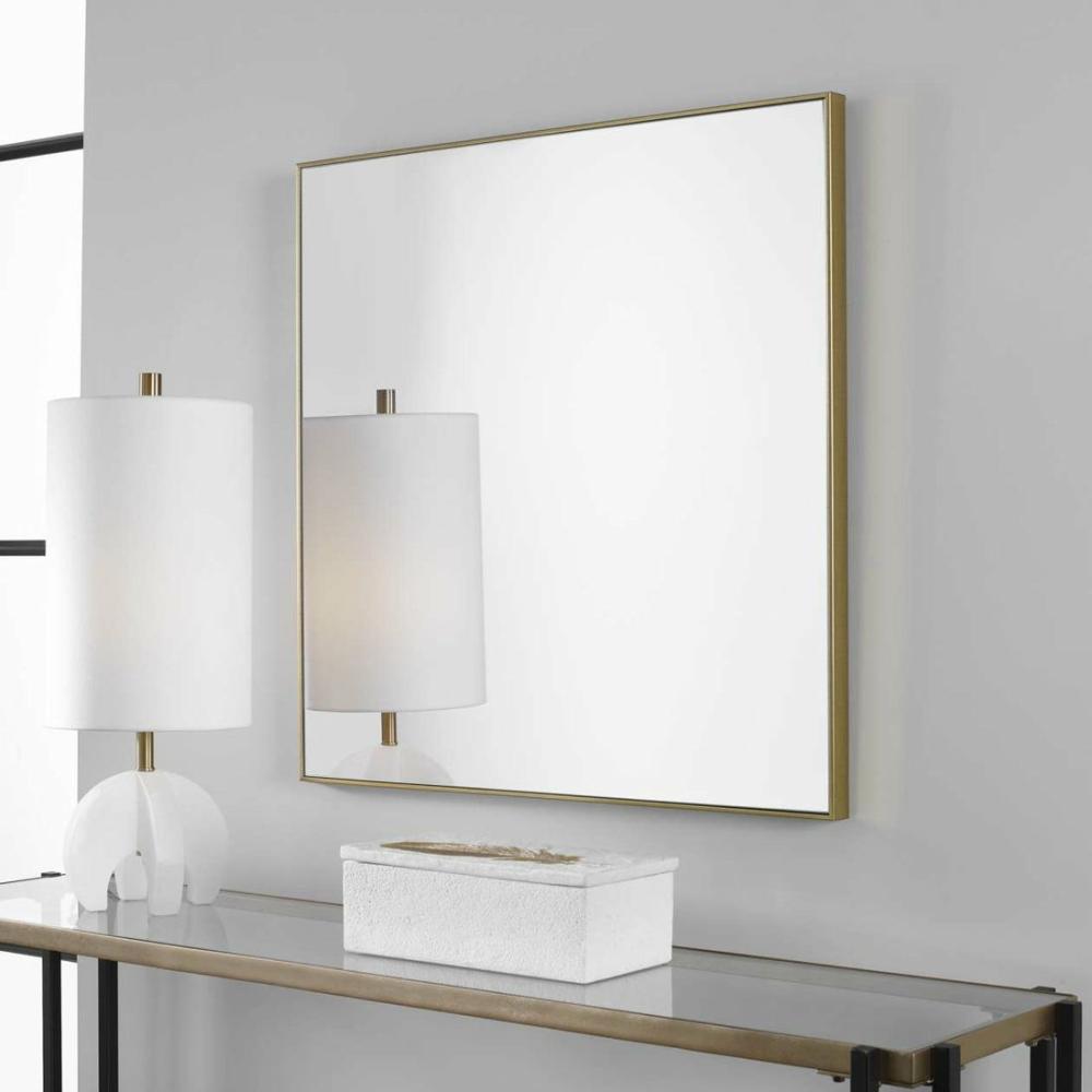 Alexo Gold Square Mirror