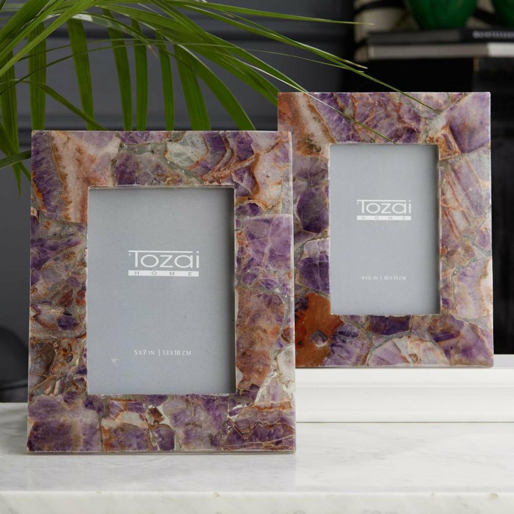 Amethyst Photo Frame Incl 2 Sizes Set Of 4