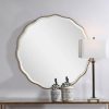 Aneta Gold Round Mirror