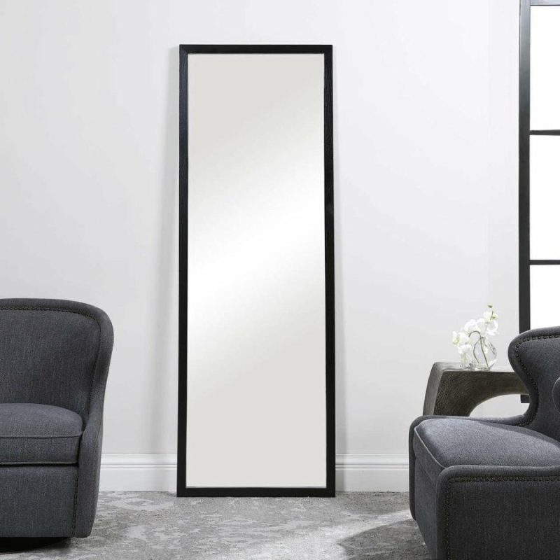 Avri Oversized Dark Wood Mirror