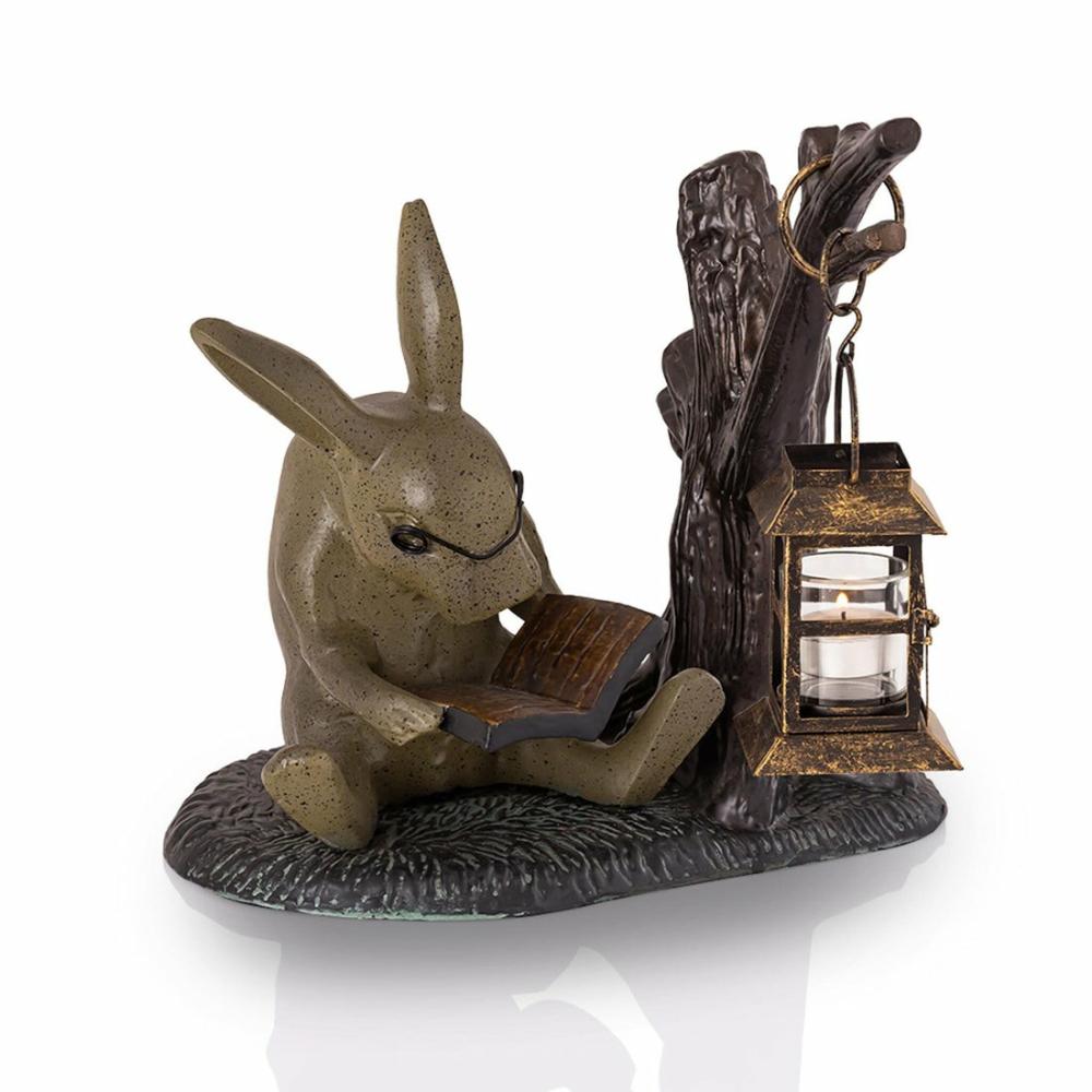 Booklover Rabbit Garden Lantern