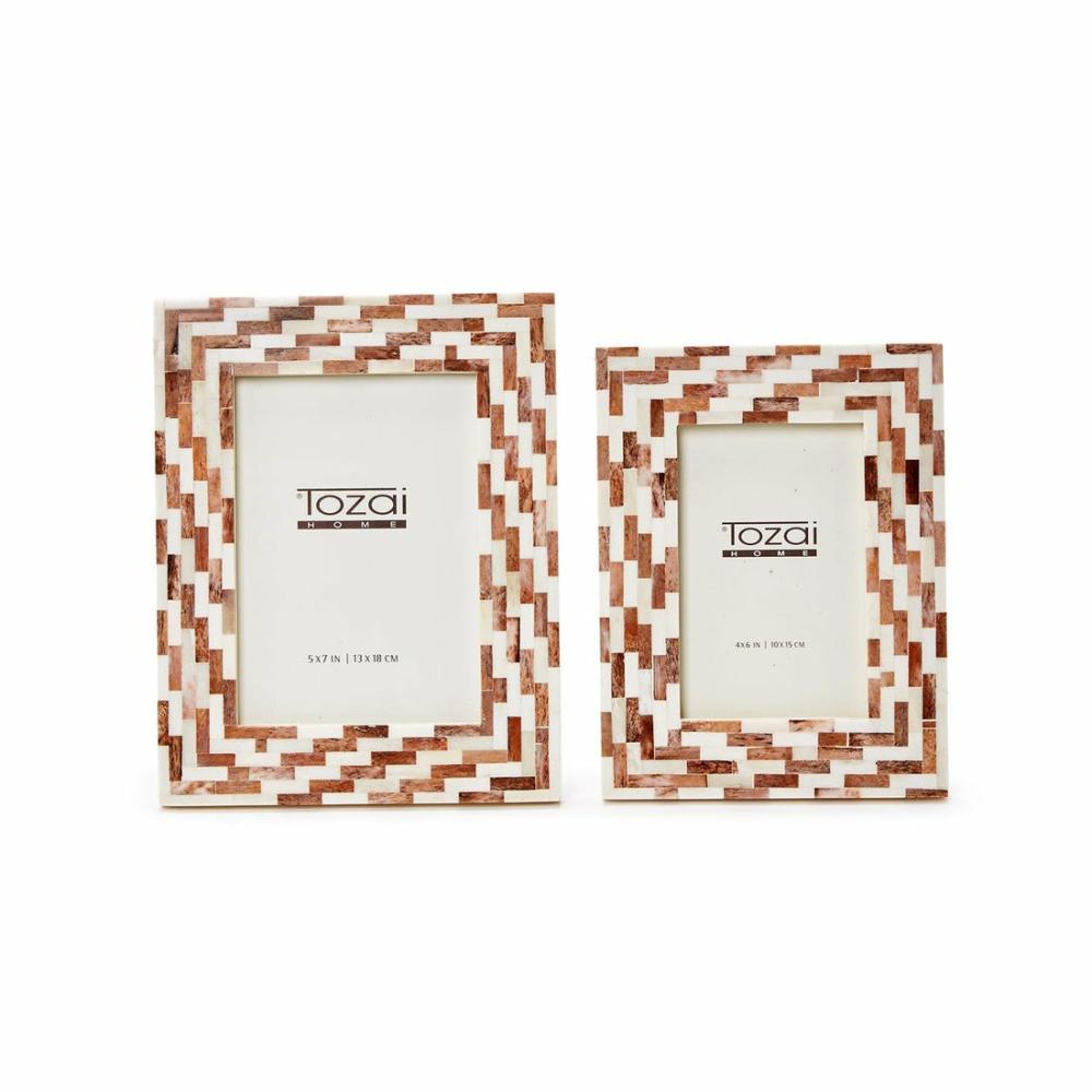 Brick Mosaic Photo Frame Set Of 6