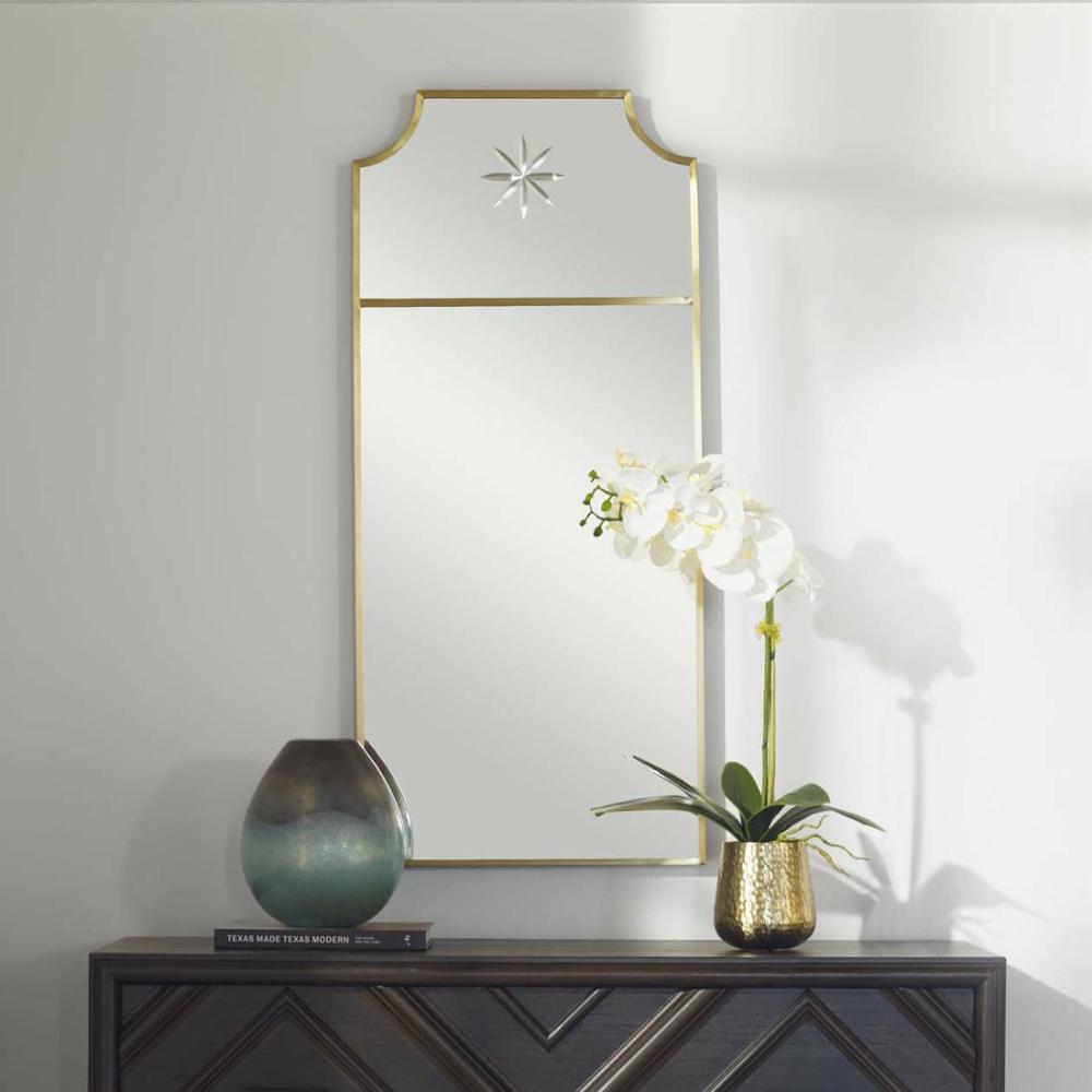 Caddington Tall Brass Mirror