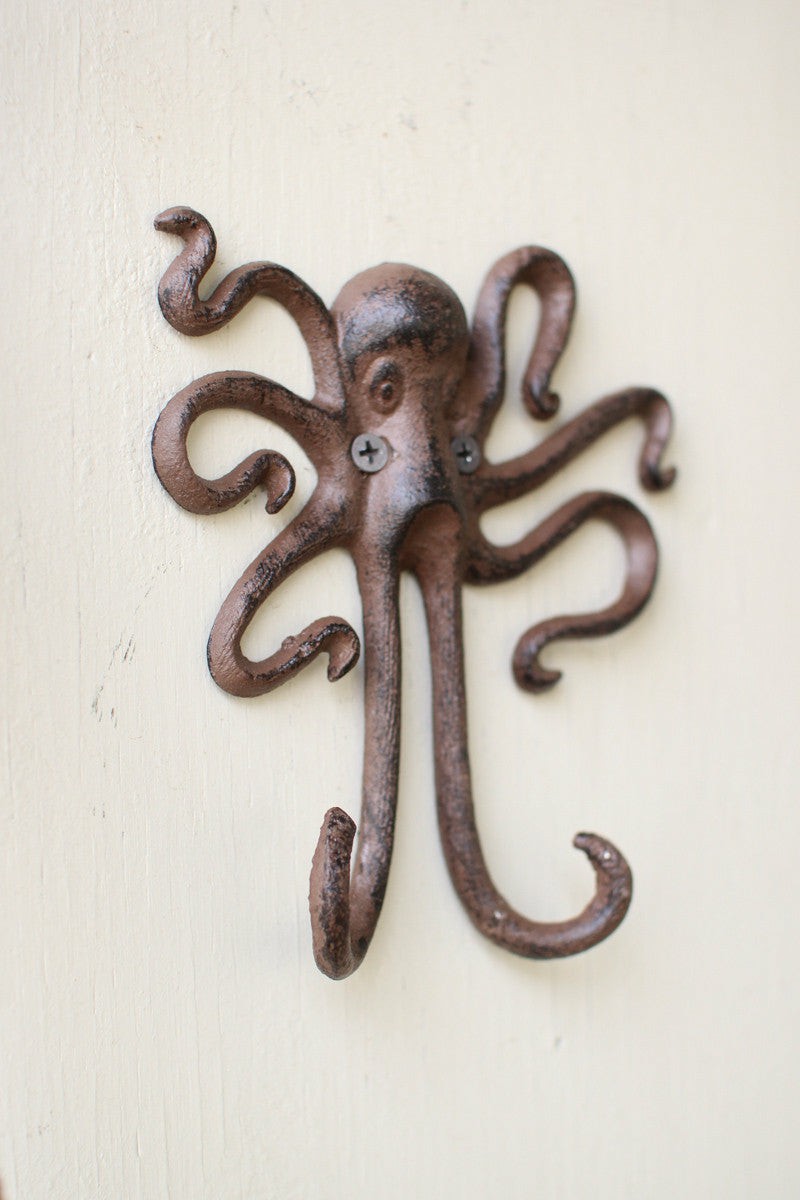 Cast Iron Octopus Wall Hook (Min 4)