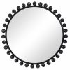 Cyra Black Round Mirror