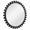 Cyra Black Round Mirror