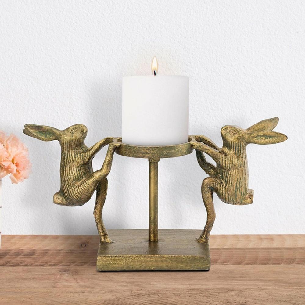 Dancing Rabbits Pillar Candleh