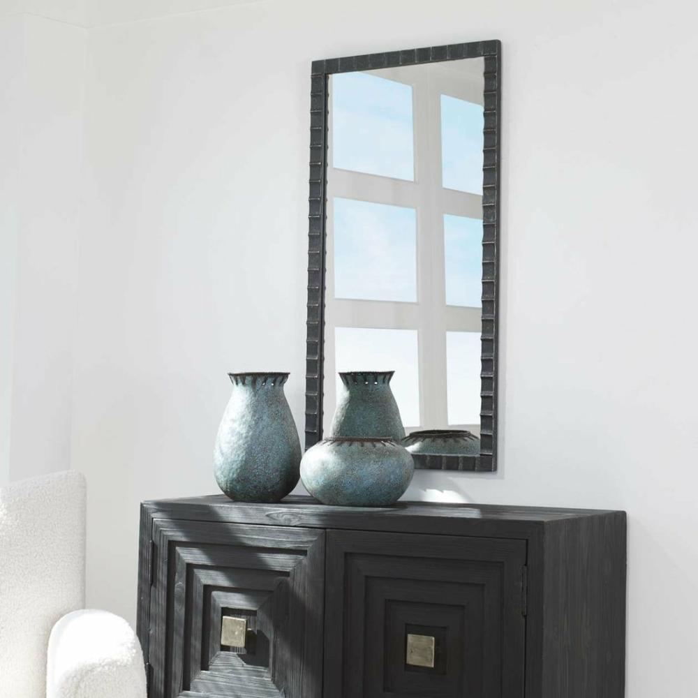 Dandridge Black Industrial Mirror