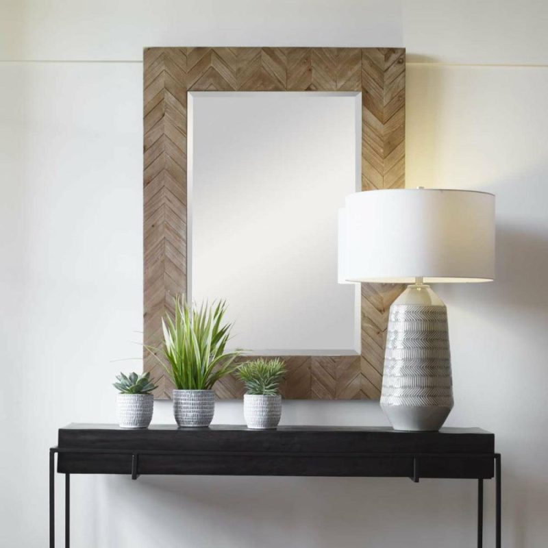 Demetria Wooden Mirror, Small