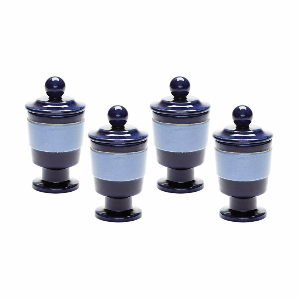 Dimond Home Navy Denim Polar Filled Votive Candle Holder