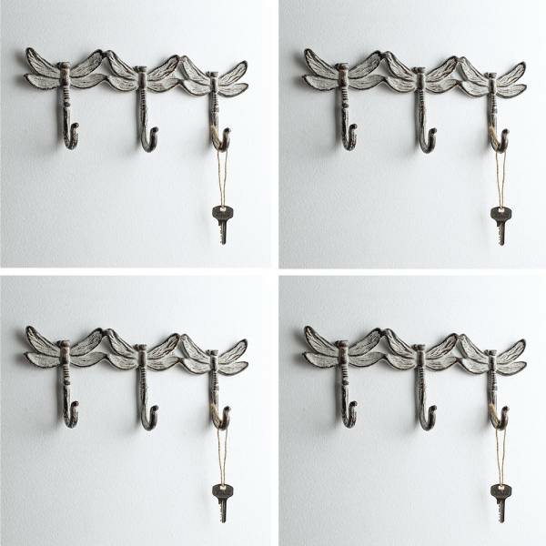 Dragonfly Trio Key Hooks Pk/4