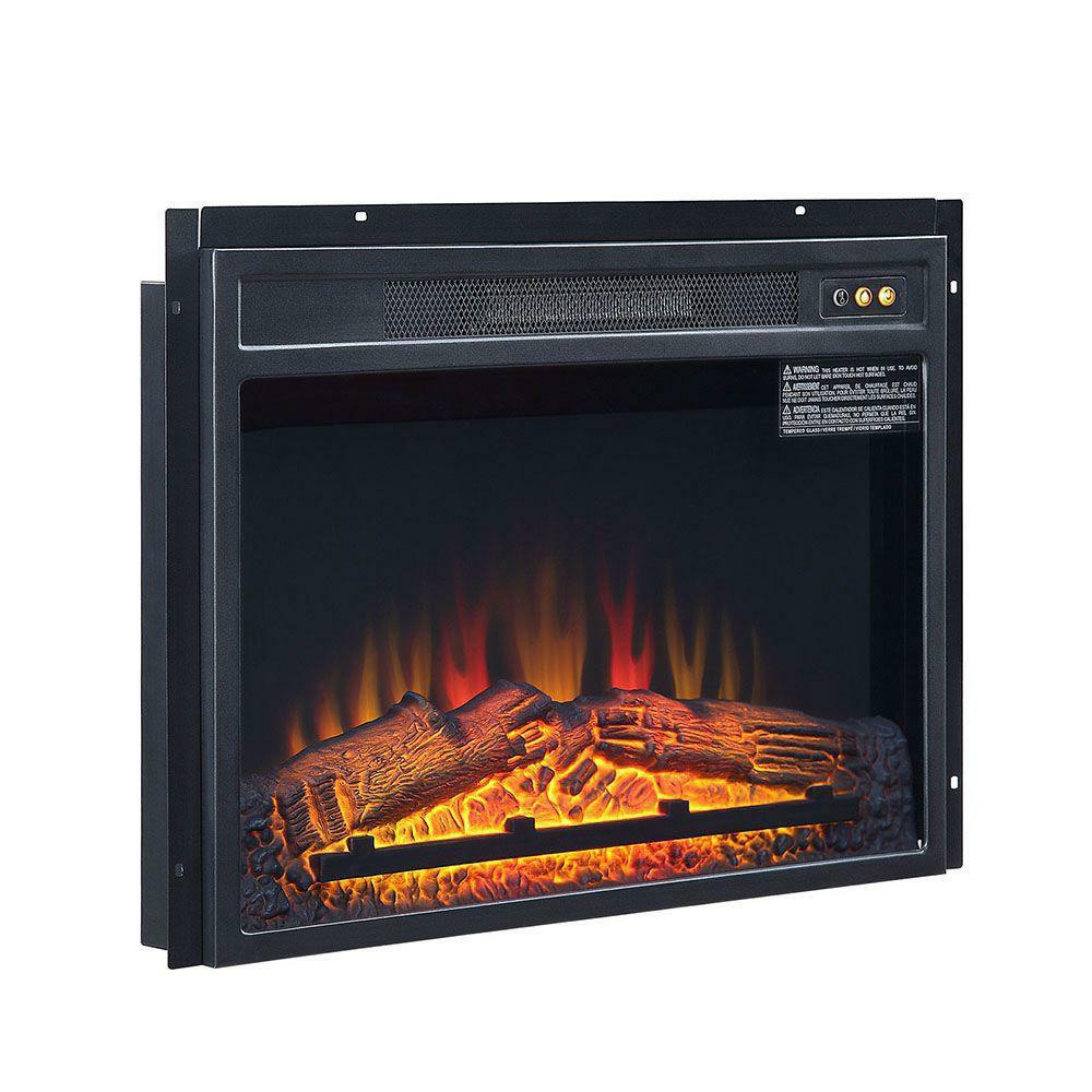 Electric 23 ” Fireplace Box With Heat Functionality