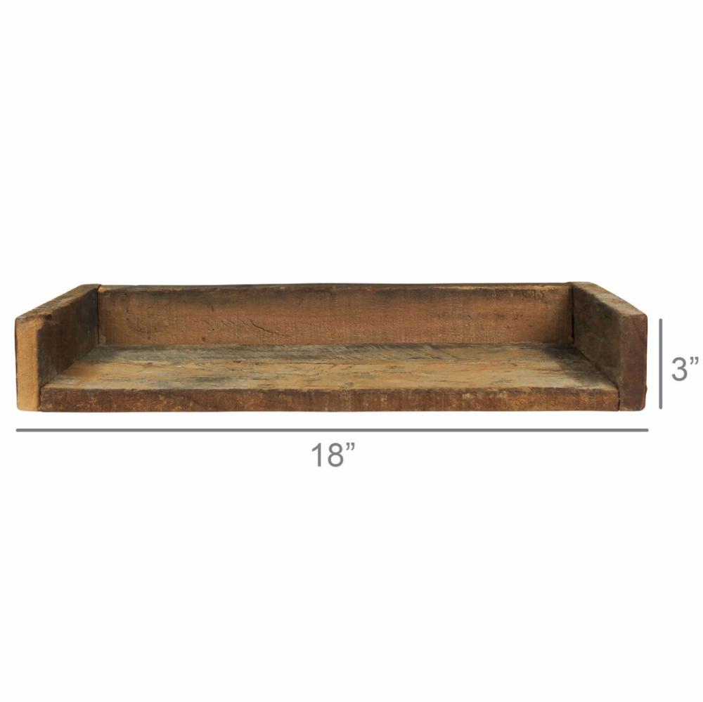 Ingram Wall Shelf, Reclaimedium Wood – Small Set Of 2