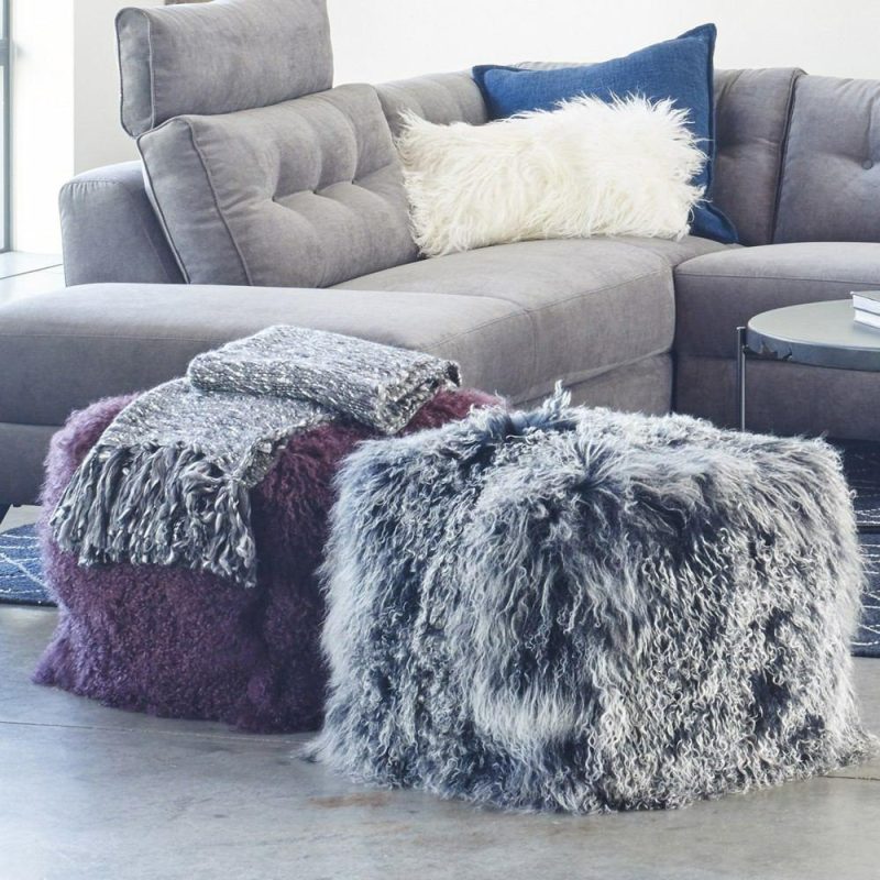 Lamb Fur Pouf