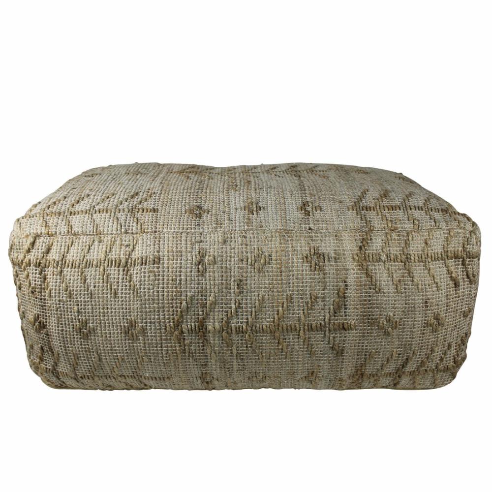 Malika Pouf, Hemp, Natural