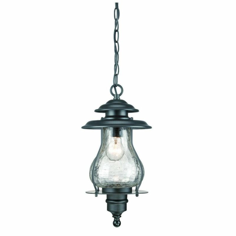 Matte Black Oil Lantern Hanging Light