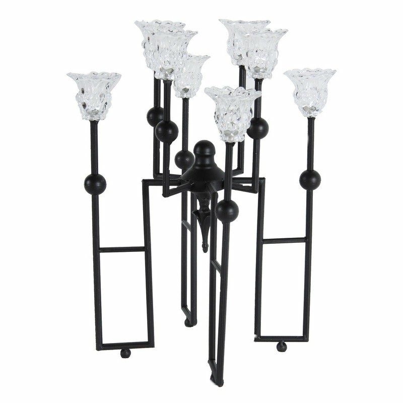 Metal/Glass Candle Holder – Set Of 2 – 37373