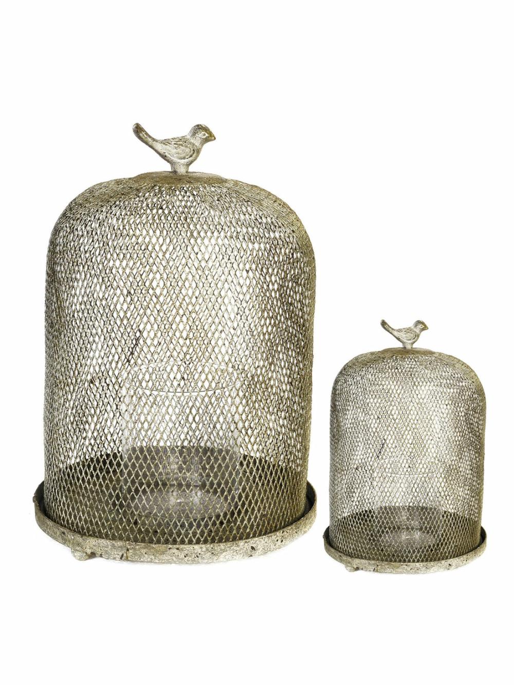 Ophira Golden Sparrow Mesh Candle Holders – 2Pc/Box – Set Of 2