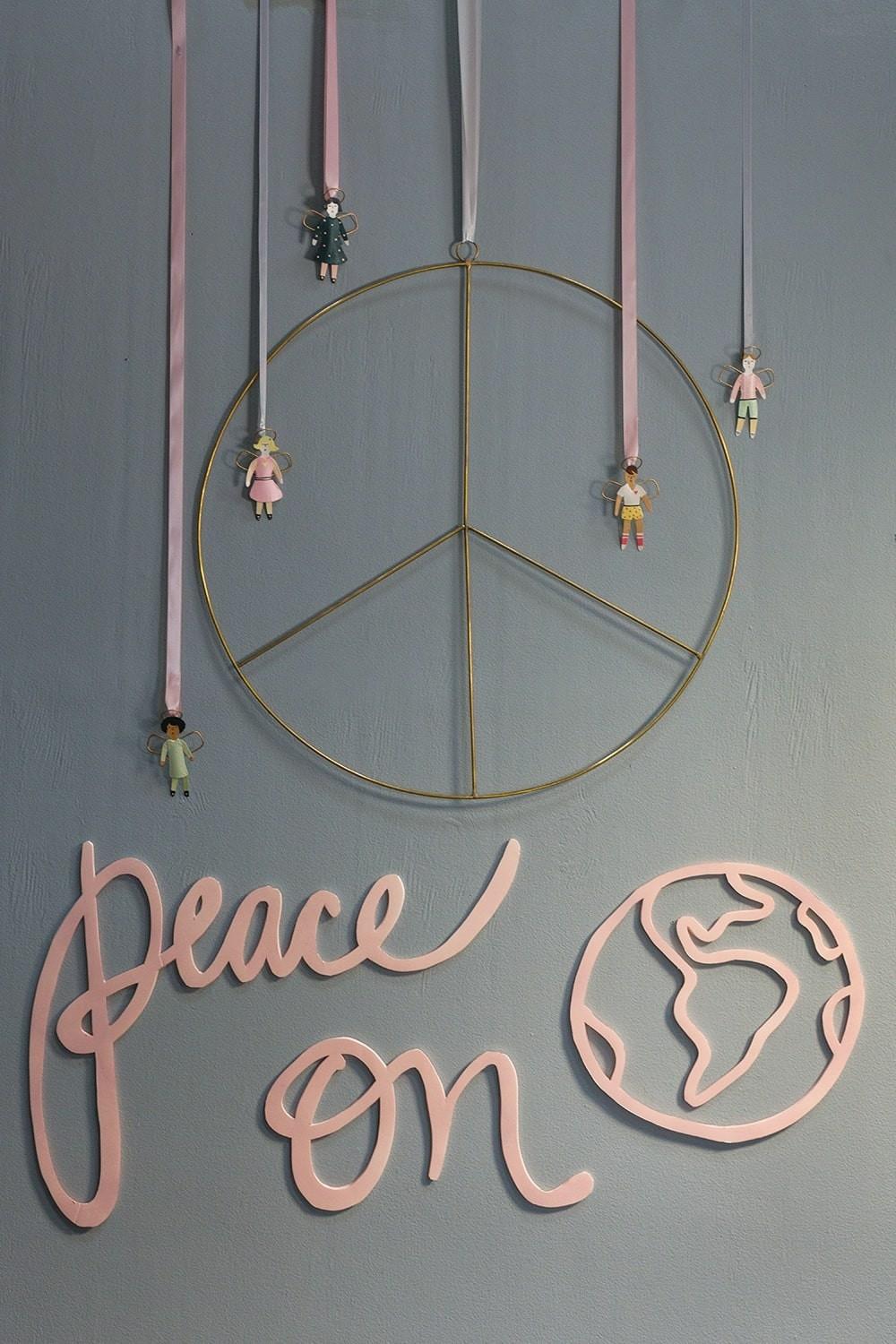 Peace Brass Wreath Set Of 6