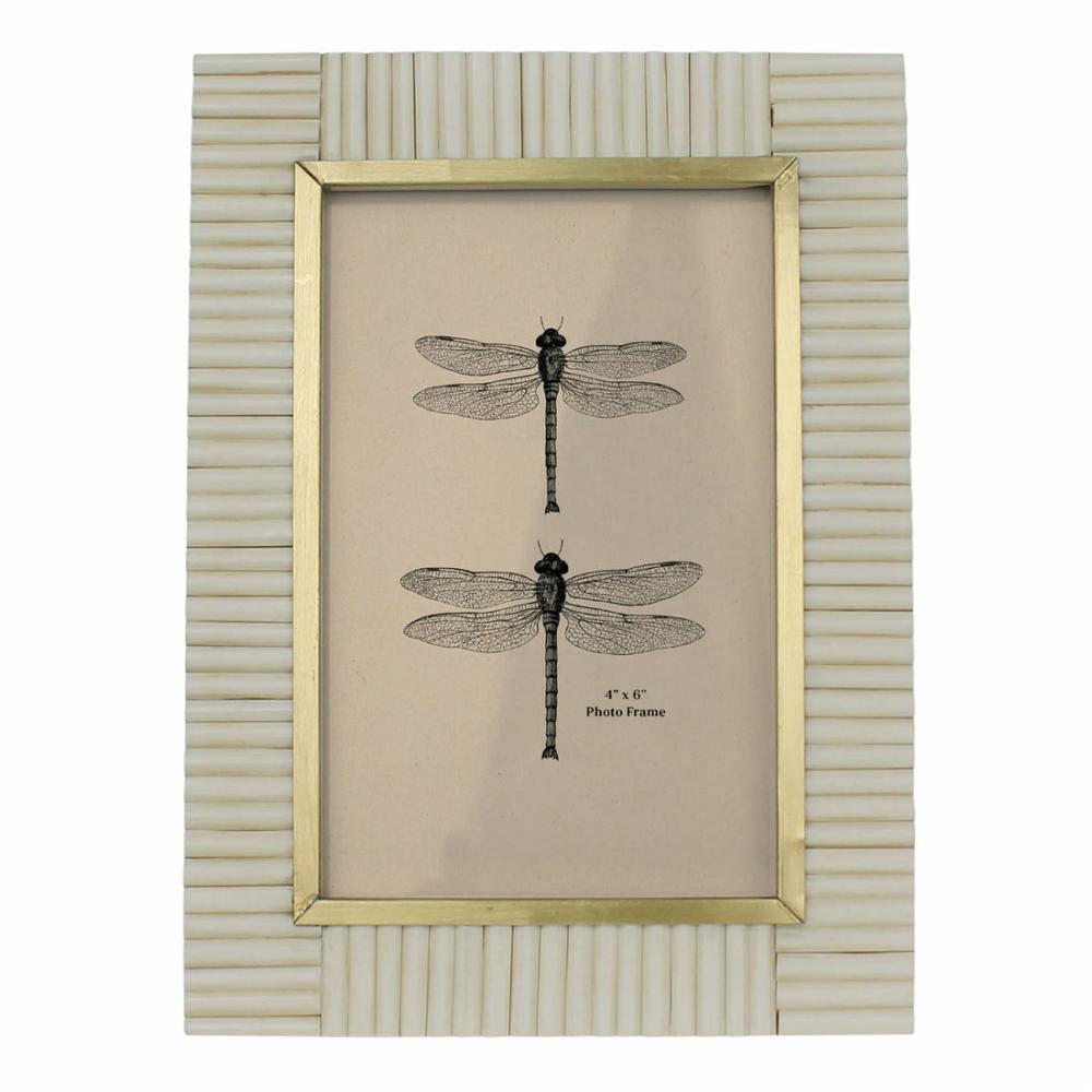 Picture Frame, Resin & Brass – 4X6 Set Of 2