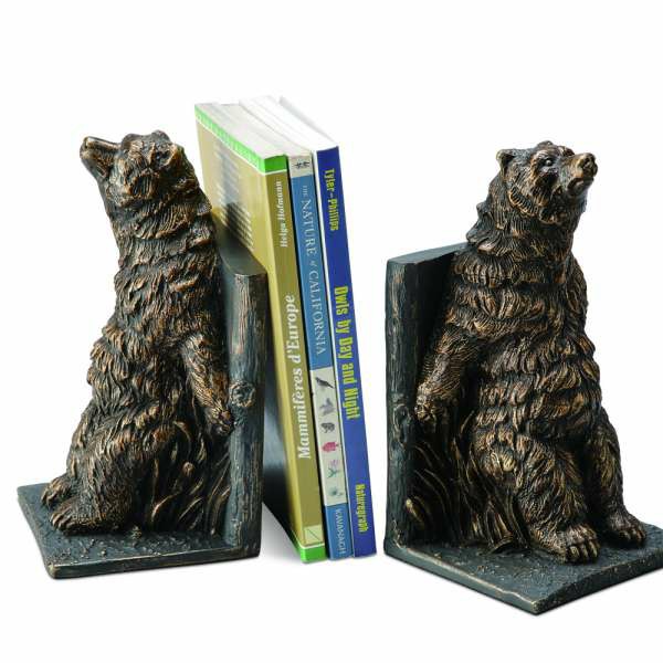 Reclining Bear Bookends