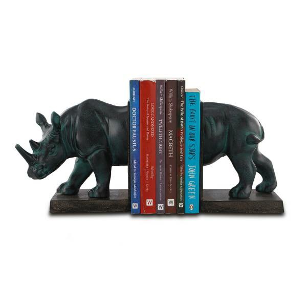 Rhinoceros Bookends