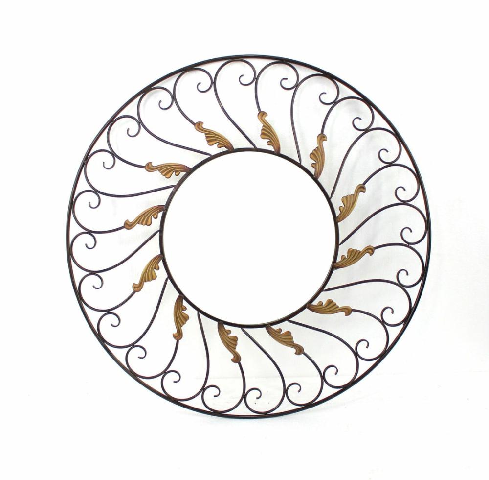 Round Metal Decorative Wall Mirror – Set Of 2