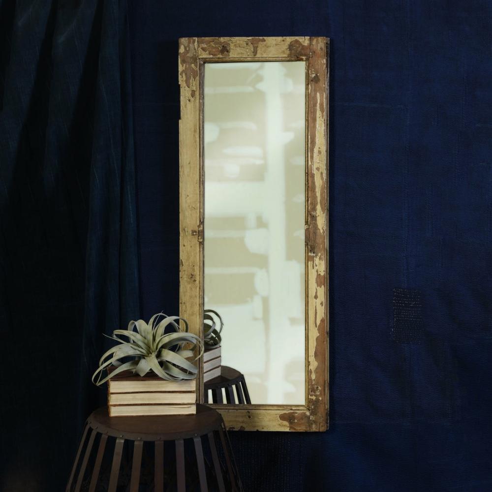 Salvaged Wood Shutter Mirror – Tall