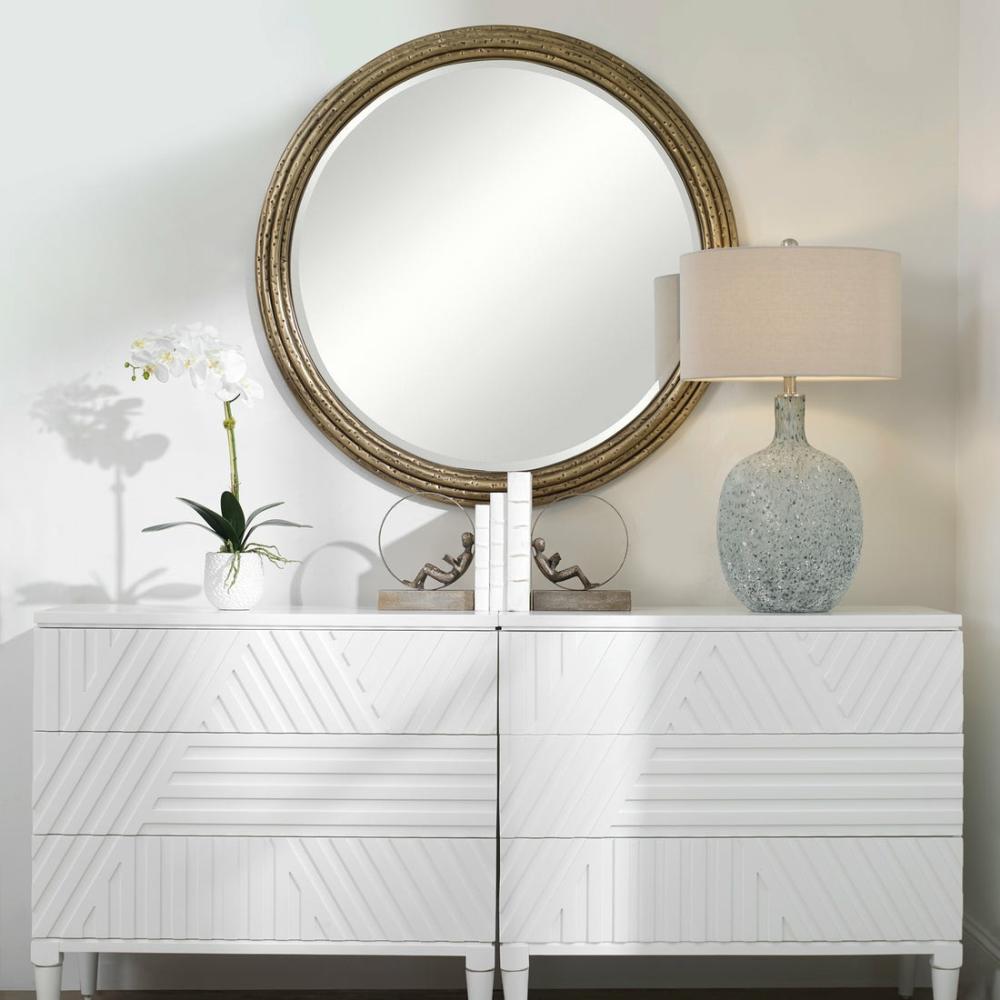 Spera Round Gold Mirror