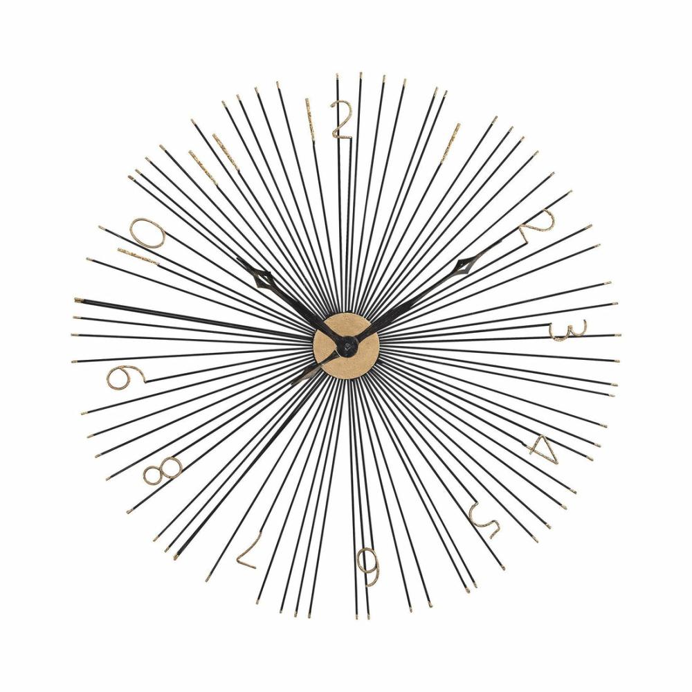 Sterling Industries Shockfront Black And Gold 36-Inch Metal Wall Clock