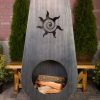 Suns Fire Steel Outdoor Fireplace