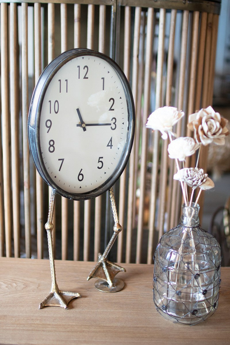 Table Clock With Duck Feet