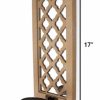 Tan Wooden Cross – Candle Holder Sconce