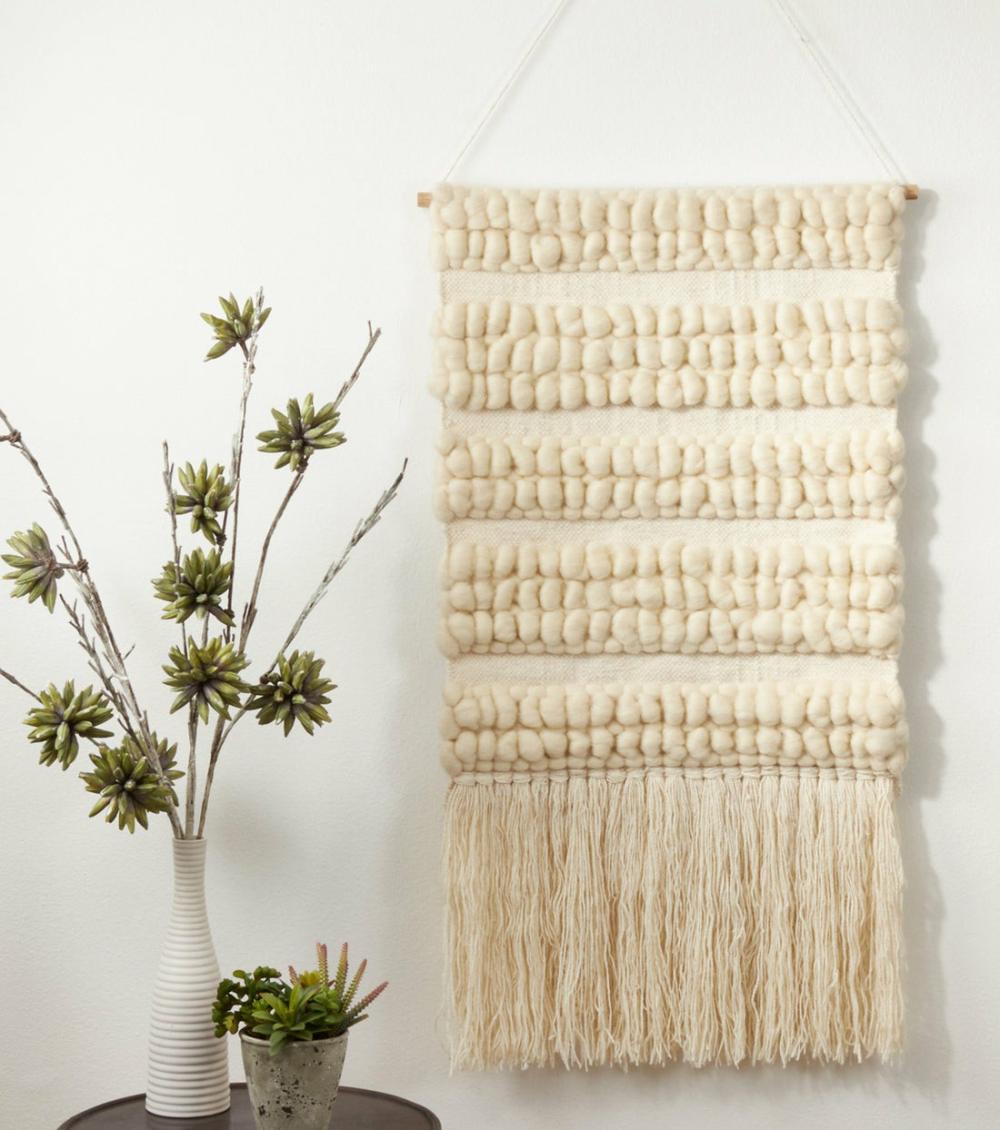 Textured Woven Wall Hanging – 47″H