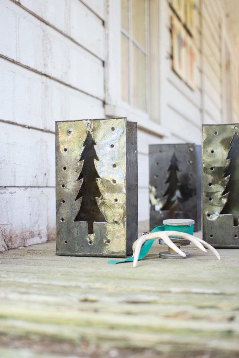 Tin Bag Christmas Tree Luminary