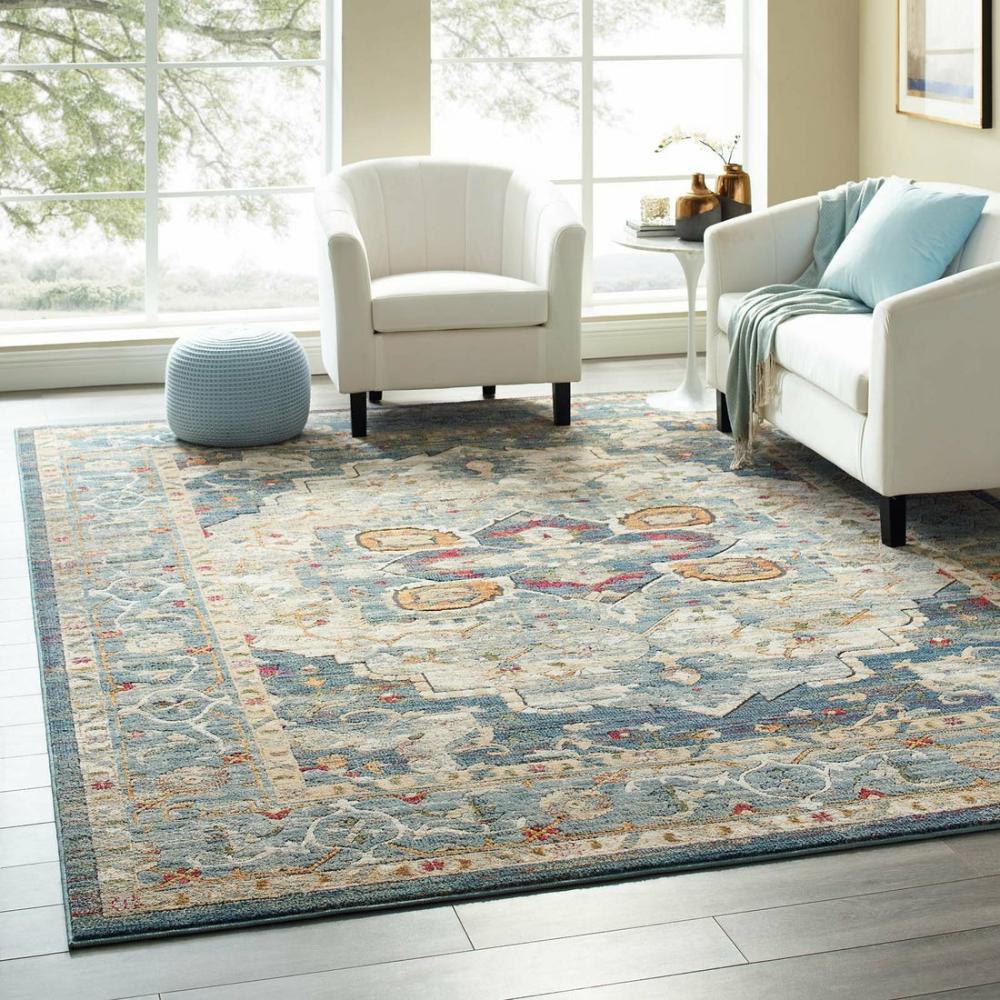 Tribute Diantha Distressed Vintage Floral Persian Medallion 8X10 Area Rug – R-1190-810