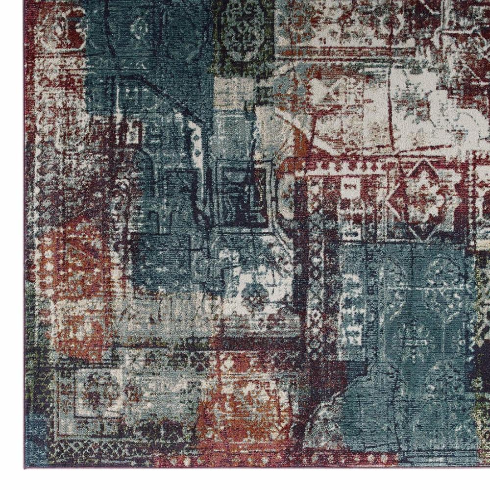 Tribute Elowen Contemporary Modern Vintage Mosaic 5X8 Area Rug – R-1191-58