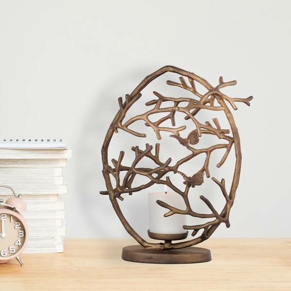 Twig Small Round Pillar Candle