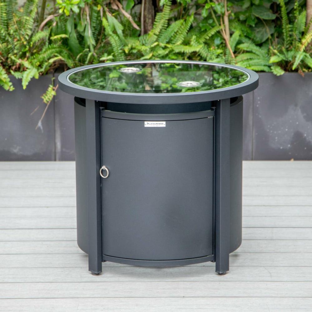 Walbrooke Black Patio Round Tank Holder