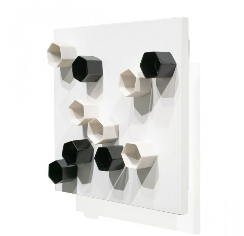 Wall Play Substrate, ‘Black & Cream Beehive’