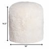 White Short-Hair Sheepskin – Stump Pouf