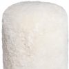 White Short-Hair Sheepskin – Stump Pouf