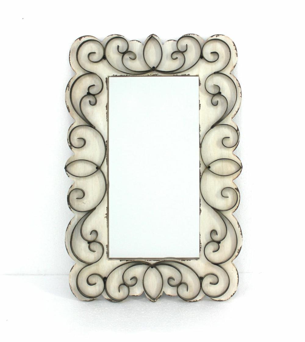 Wood & Metal Wall Mirror – Set Of 2 – Wd-039