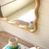 Wooden Squiggle Framed Mirror