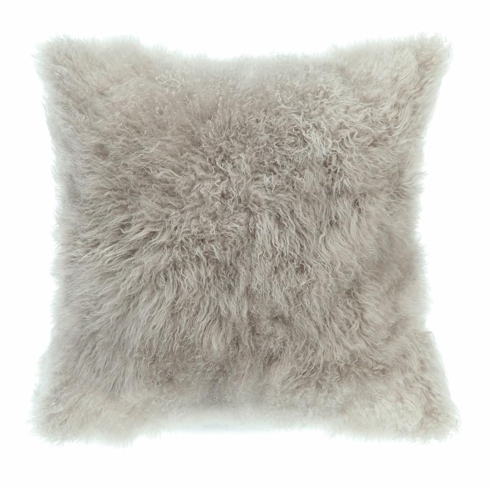 Cashmere Fur Pillow Light Grey