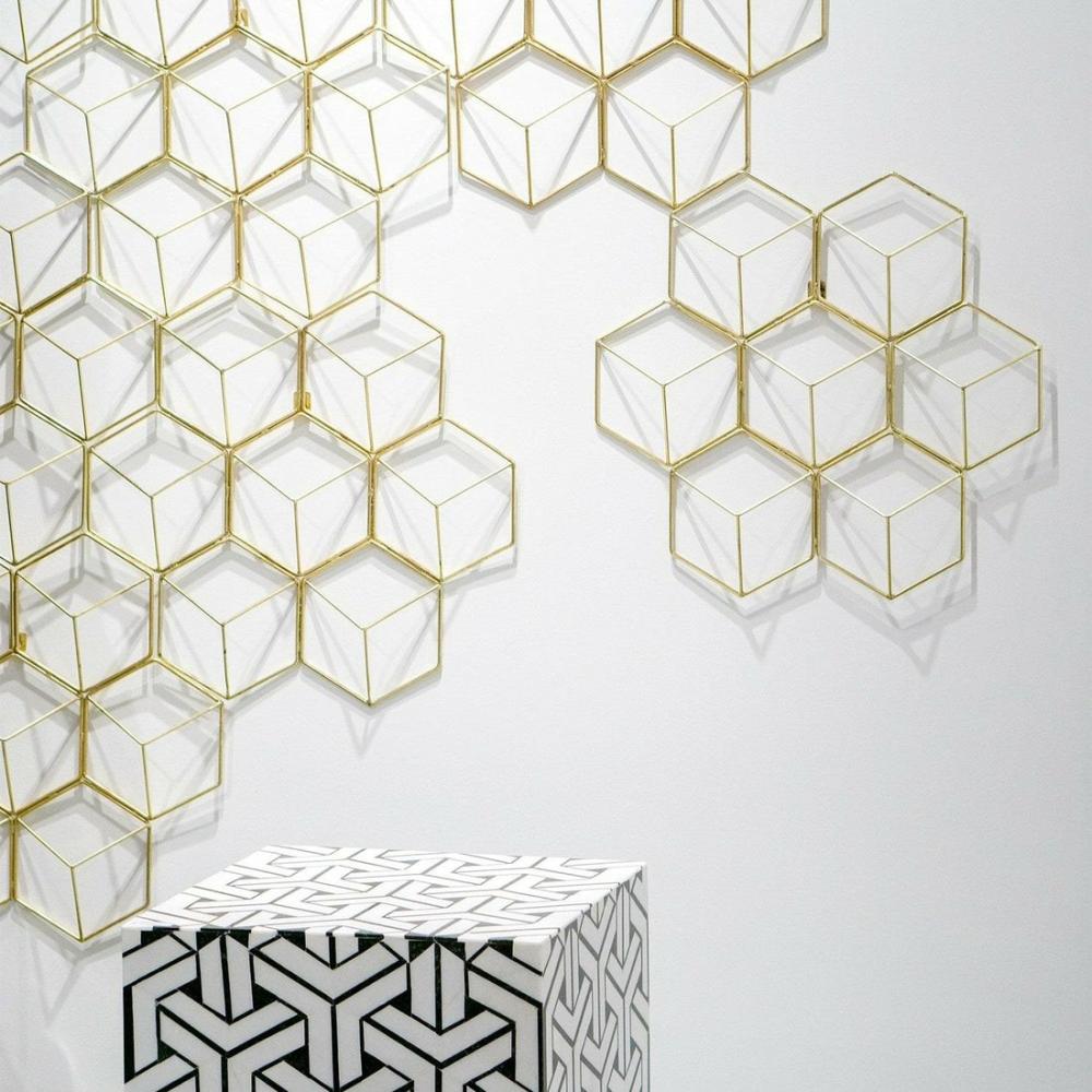 Hex-Grid Wall Art – Set Of 2