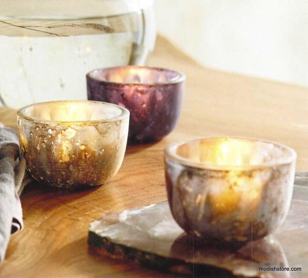 Matte Mercury Mini Tealight Bowls – Set Of 12